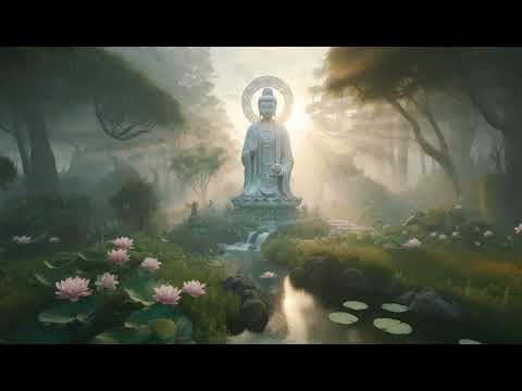 Tượng Phật Quan Âm với vẻ mặt hiền từ, tượng trưng cho lòng từ bi và cứu độ.